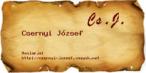Csernyi József névjegykártya
