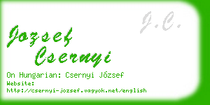 jozsef csernyi business card