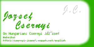 jozsef csernyi business card